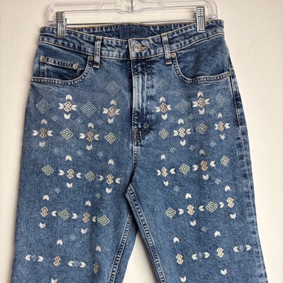 Lucky Brand Womens Embroidered Geometric Light Wash Denim Bootcut Jean Size 8 - Picture 2 of 6